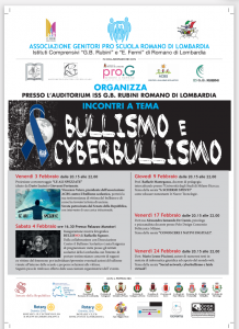 Locandina incontri su bullismo e cyberbullismo - Romano di Lombardia